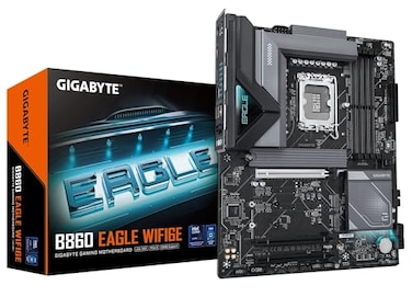 GIGABYTE B860 Eagle WIFI6E Intel Core Ultra Series 2 LGA 1851 Motherboard ATX DDR5 3X M2 PCIe 50 USBC WIFI6E 25GbE LAN EZLatch