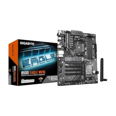 GIGABYTE B550 Eagle WIFI6 AMD AM4 ATX Motherboard Supports Ryzen 500040003000 Processors DDR4 103 Power Phase 2X M2 PCIe 40 USBC WIFI6 GbE LAN PCIe EZLatch EZLatch RGB Fusion