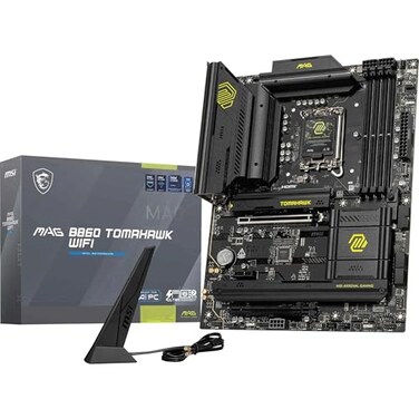 MSI MAG B860 Tomahawk WiFi Motherboard ATX Supports Intel Core Ultra Processors Series 2 LGA 1851 DDR5 Memory Boost 9200 MTs OC 1 x PCIe 50 x16 1 x M2 Gen5 5G LAN WiFi 7