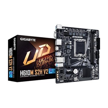 GIGABYTE H610M S2H V2 Motherboard Supports 14th13th12th Gen Intel Core Processors LGA 1700 mATX DDR5 1x M2 PCIe 40 USBC HDMI 2X DisplayPort DSub 1GbE LAN