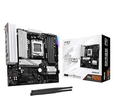 ASRock B650M Pro X3D WiFi AMD AM5 MicroATX Motherboard Supports AMD Ryzen 900080007000 Series Processors DDR5 8000 OC PCIe 50 25G LAN WiFi 6E 821 Power Phase