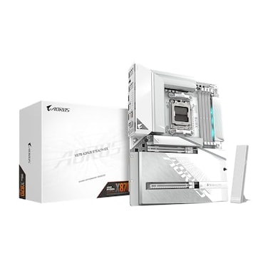 GIGABYTE X870 AORUS Stealth ICE ReverseConnect ATX Motherboard Support AMD Socket AM5 Processors DDR5 1622 Power Phase 4X M2 PCIe 50 USB4 WIFI7 5GbE PCIe EZLatch Plus