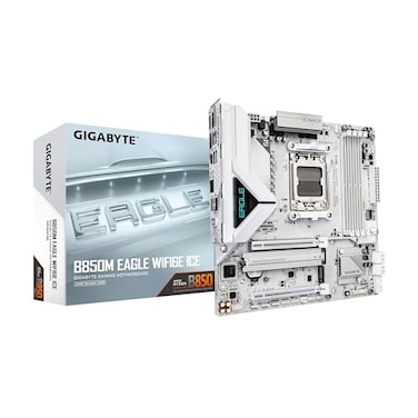GIGABYTE B850M Eagle WIFI6E ICE AMD AM5 mATX Motherboard Support AMD Ryzen 900080007000 Series DDR5 822 Power Phase 2X M2 PCIe 50 USBC WIFI6E 25GbE LAN EZLatch