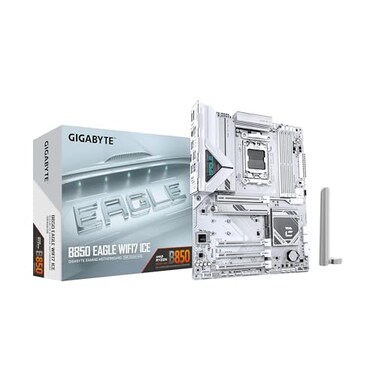 GIGABYTE B850 Eagle WIFI7 ICE AMD AM5 ATX Motherboard Support AMD Ryzen 900080007000 Series DDR5 822 Power Phase 3X M2 PCIe 50 USBC WIFI7 25GbE LAN EZLatch