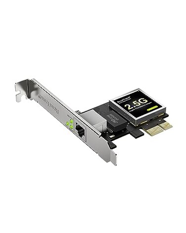 BrosTrend 25Gb Network Card PCIe Network Adapter RJ45 NIC with Extra Lowprofile Bracket PCI Express Gigabit Ethernet Card for Windows 11108187XP Windows Server Limited Lifetime Protection