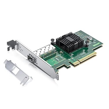 H!Fiber.com HFiber 10Gb SFP PCIE Network Card NIC Compare to Intel X520DA1 E10G42BTDA with Intel 82599EN Chip Single SFP Port PCIe X8 Ethernet LAN Network Adapter Support WindowsLinuxVMware
