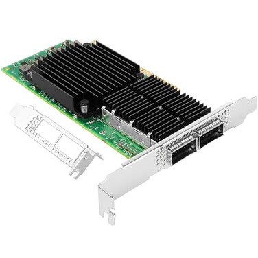 Vogzone 100GbE NIC Card for Mellanox MCX556AEDAT PCIe 40 x16 100Gb Ethernet NIC with Mellanox ConnectX5 VPI Chipset Dual QSFP28 EDR IB Network Card Support RDMA