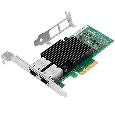 Vogzone 10Gb PCIE NIC Network Card for Intel X550T225GbE5GbE10GbE Copper Dual RJ45 Portswith Intel ELX550AT2 Chip10GbE PCI Express 30 X4 Ethernet Adapter Support WindowsLinuxVMware