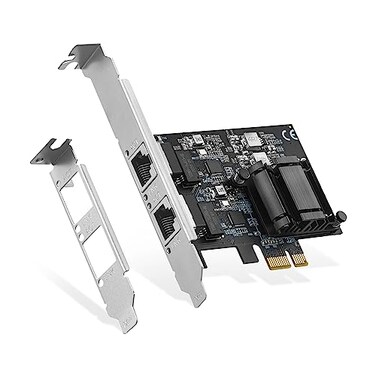 Binardat 2 Ports 25G PCIe Network Adapter RTL8125B LAN Controller 25001000100Mbps Ethernet RJ45 NIC Card Support PXE for WindowsLinux