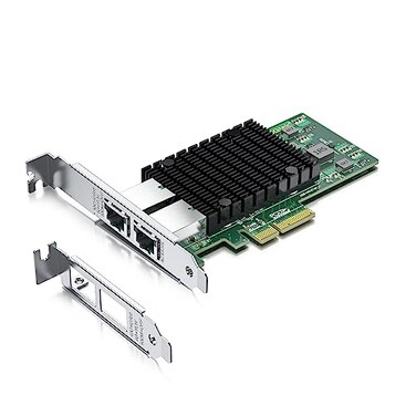 10Gtek 10Gb PCIE NIC Network Card Dual Copper RJ45 Port with Intel X550AT2 Controller PCI Express Ethernet LAN Adapter Support Windows ServerLinuxESX Compare to Intel X550T2