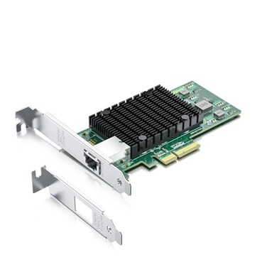 10Gtek 10Gb PCIE NIC Network Card Single Copper RJ45 Port with Intel X550AT2 Controller PCI Express Ethernet LAN Adapter Support Windows ServerLinuxESX Compare to Intel X550T1