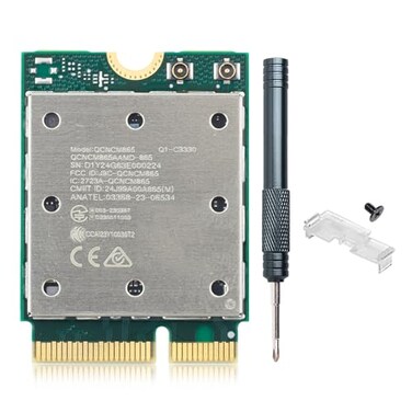 DERAPID WiFi 7 QCNCM865 M2 Key E WiFi Card BT53 TriBand Network Card 5800Mbps M2 Wireless Adapter for AMD Motherboards Win 11 Only