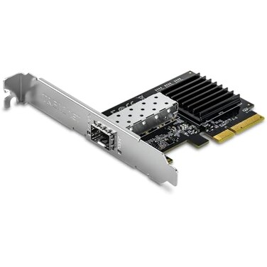 TRENDnet 10 Gigabit PCIe SFP Network Adapter TEG10GECSFP Convert A PCIe Slot Into A 10G SFP Port NDAA TAA Compliant 8021Q Standard LowProfile Brackets Included Windows CompatibleBlack