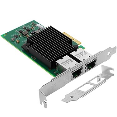 Euqvos PCIe Ethernet Network Card for Intel X550T2 ELX550AT Chipset PCIe 30 X4 10Gb Dual Port RJ45 LAN Card Support Windows ServerWindowsLinuxVMwareESX