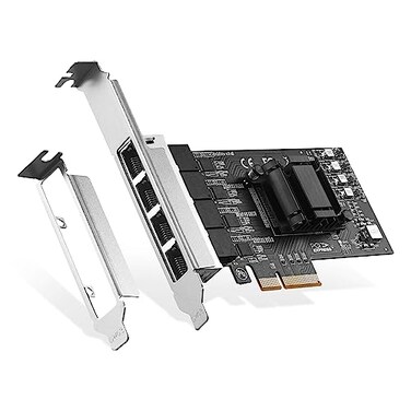Binardat 4 Ports 25G PCIe Network Card RTL8125B LAN Controller 25001000100Mbps RJ45 Ethernet NIC Adapter Support PXE for WindowsLinux