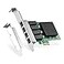 Binardat 4 Port Gigabit PCIe Network Adapter Realtek RT8111H Controller 1000100Mbps Ethernet LAN NIC Card for WindowsLinuxMac