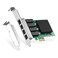 Binardat 4 Port Gigabit PCIe Network Adapter Realtek RT8111H Controller 1000100Mbps Ethernet LAN NIC Card for WindowsLinuxMac