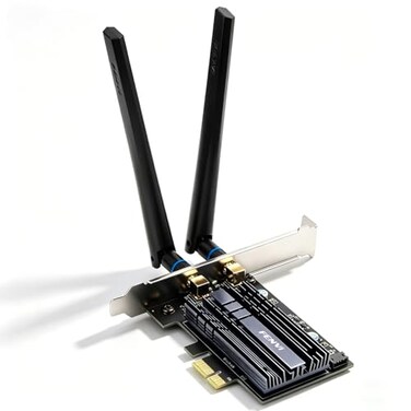 F FENVI FENVI 3000Mbps AX3000 WiFi 6 PCIe Card for Gaming Home Office 2ms UltraLow Latency Bluetooth 52 WPA3 Encryption LowProfile Bracket Windows 1110