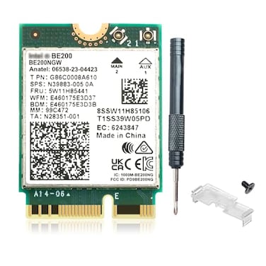 REKONG WiFi 7 BE200 Wireless Cardfor Intel BE200NGW 5800Mbps M2 NGFF Network 80211BE TriBand 6G5GHz24GHzWPA3Bluetooth 54WiFi7 for Laptop DesktopCompatible with Windows 1011 Not Support AMD
