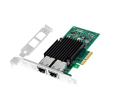 Lemspum 10Gb PCIE x4x8x16 Ethernet Network Adapter with Intel X550T2 Dual Copper RJ45 Port 1GbE25GbE5GbE10GbE LAN Card NIC 10GBaseT X550AT Server Support WindowsLinuxVMware