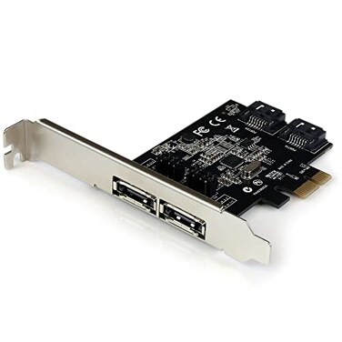 StarTech.com StarTech 2 Port PCI Express SATA 6 Gbps eSATA Controller Card Dual Port PCIe x1 SATA III Adapter with Configurable InternalExternal Connectivity