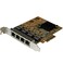 StarTech.com StarTechcom 4 Port PCIe Network Card Standard Profile RJ45 Port Realtek RTL8111H Chipset Ethernet Network Card NIC Server Adapter Network Card TAA ST1000SPEX43