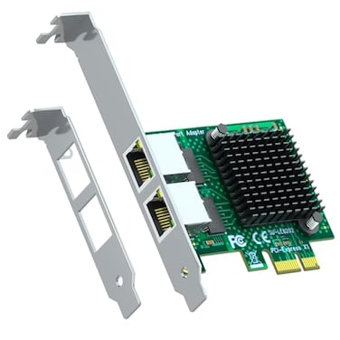 GLOTRENDS LE8202 Gigabit Network Card with 2 RJ45 Ports for Soft Router NAS Link Aggregation Network Isolation etc