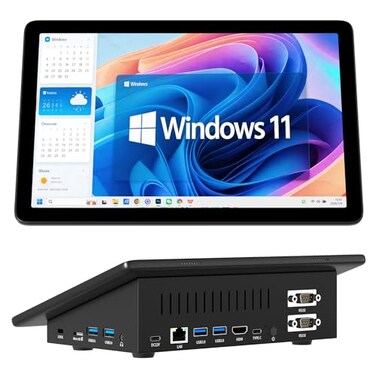 HEIGAOLAPC HEIGAOLA Mini PC101 Inch Touchscreen Win 11 Pro Mini Computer Celeron N5095 8GB RAM128GB ROM Mini PC with ScreenDual RS232 HDMIBT 50WiFi 50TypeCSupport AutoBoot