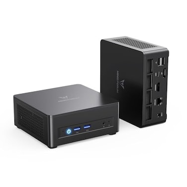 MINISFORUM UM760 Slim Mini PC AMD Ryzen 5 7640HS 6C12T Desktop Computer DDR5 16G RAM1TB SSD HDMIDPUSB4 8K60Hz Output 1X 25G RJ45 Port 4X USB Port Dual Band WiFi AMD Radeon 760M Graphics