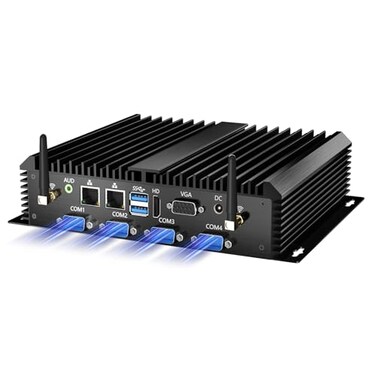 Kinupute Industrial Mini PC Fanless Desktop Computer Core i75500U 2430GHz Windows 10 Pro 16GB RAM 256GB SSD 2xNICs 6xCOM RS232 4xUSB 30 HDMIVGA Ports Full Metal Case