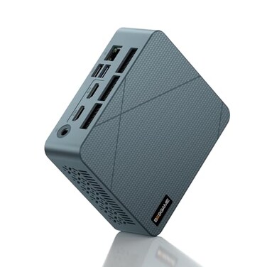 BOSGAME E2 Mini PC with AMD Ryzen 5 3550H 16GB RAM 512GB NVMe SSD Triple Displays via USBC Dual HDMI Gigabit Ethernet Compact Desktop Computer for Business Office School