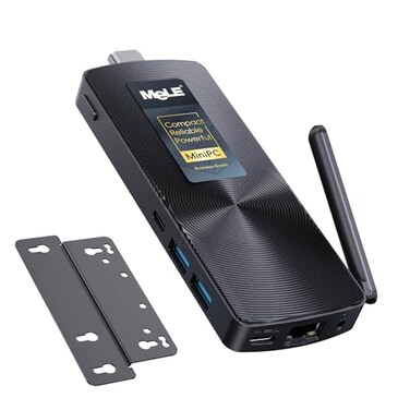 MeLE Fanless Mini PC Stick PCG02 N100 8GB 128GB Compute Stick Micro Desktop Computer with Full Functional USBC 245G WiFi 4K Display on Business Office Industrial IoT Home
