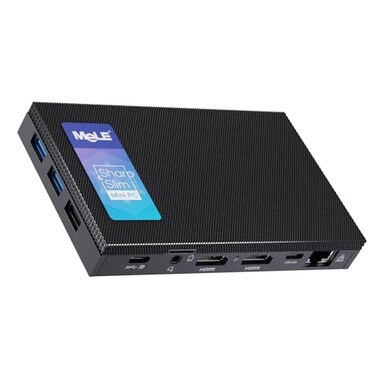 MeLE Quieter4C N150 Fanless Mini PC with Win11Pro16GB RAM DDR4 512GB SSD Micro Desktop ComputerDual HDMISupport 4K Triple Display USB32x3USBCWiFi BT51Small Portable PC Industrial Business