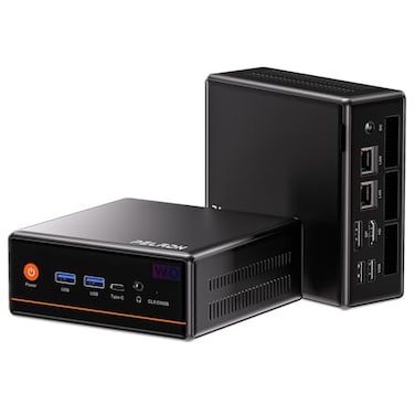 PELADN WO4 Mini Gaming PC AMD Ryzen 5 5600HBeats 5700U7430U Mini Computers 16GB Dual Channel RAM 512GB SSD Mini Desktop Computer with Dual NIC LAN 25Gbe WiFi6 BT52 TypeC