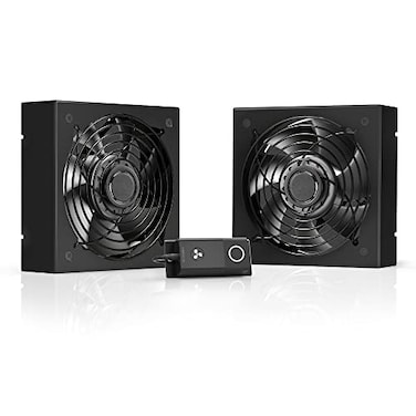 AC Infinity Rack ROOF Fan KIT Quiet DualFans with Speed Controller for Cooling AV Home Theater Network 19 Racks