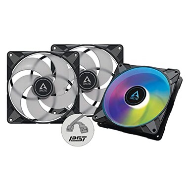 ARCTIC P14 PWM PST ARGB 3 Pack PC Fans 140mm PWM Case Fan Optimised for Static Pressure SemiPassive 2001900 RPM 0 RPM 5 5V 3 Pin ARGB LED Black