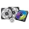 ARCTIC P14 PWM PST ARGB 3 Pack PC Fans 140mm PWM Case Fan Optimised for Static Pressure SemiPassive 2001900 RPM 0 RPM 5 5V 3 Pin ARGB LED Black