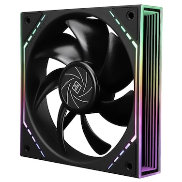 Thermalright TLM12 120mm ARGB CPU Fan with 1500RPM Speed Black Computer Case Fan Quiet 4pin PWM PC Fan for SFDB Bearing CPU Cooler Fanwith Side Mirror ARGB Lighting Effect