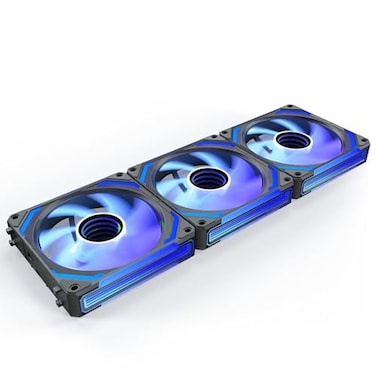 AsiaHorse COSMIQ 120mm Case Fan Infinity Mirror FDB Reverse Fan with 5V 3PIN Connector and Small Controller 2000 RPM and 685CFMUnit Daisy Chain PWM RGB PC Fans for Cases CPU Liquid Coolers 3Pack