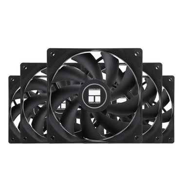 Thermalright TLC12C X5 CPU Air Fan 120mm Case Cooler with 1550RPM Speed PC Cooling in The Unlit Version5Fan Packs120mmBlack