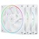 Thermalright TLS12RW X3 CPU Fan 120mm White Computer Cooler Fine Aperture ARGB Halo PC FanReverse Airflow Design Chassis Cooling 1500RPM Speed3PackWhite