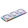 JONSBO ZA360WR Reverse PC Case FanAll3inOneSingle Frame Unit with 3x120mm 3Pin ARGB FansPWM Reverse Blade Silent with 4Sides Infinity MirrorAluminum Nameplate28mm Thick White