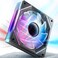 AsiaHorse AMICI5GT RGB PC Fans Infinity Mirror ARGB Fans HDB Bearing Fan Speeds Up to 1800 RPM with 24 LED Lights Reverse Blade Fan Compatible Motherboard Aura SYNC Not Wireless Connection