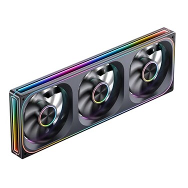 JONSBO ZA360B PC Case FanAll3inOneSingle Frame Unit with 3x120mm ARGB FansPWM Silent with 4Sides Infinity Mirror Fan 2400RPM28mm ThickMultiple Led Beads Installation Ref to Tips