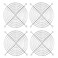GDQLCNXB Metal Fan Grill 120mm PC Computer Fan Grill Mounting Finger Guard Protection CoverPack of 4