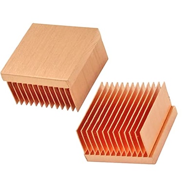 Jeteokar 2Pcs Pure Copper Heatsink 079 x 079 x 043 20mm x 20mm x 11mm Skiving Fin Heat Sink Cooling for Raspberry pi Electronic 3D Printer CHIP IC MOS Heat Dissipation