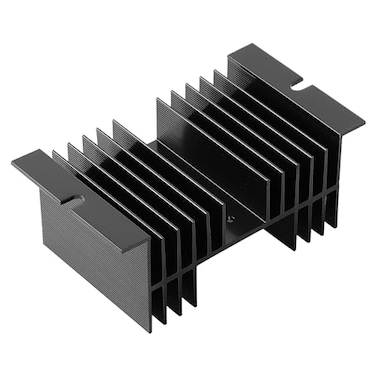 uxcell Black Aluminum Heatsink 49 x 28 x 2125 x 7 x 5cm Cooling Fins Heat Dissipation Cooler Heat Sink for Solid State Relay SSR