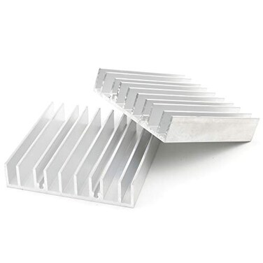 Unxuey 4Pcs Aluminum Heat Sink Cooler Fin Aluminium Radiator for Computer Power Transistor Power Amplifier 70mmL x 70mmW x 15mmH