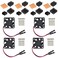 Easycargo Raspberry Pi 4 Heatsink Fan Kit Cooler 30mm Fan Heatsink for Raspberry Pi 5 4 3 Electronics Robotics Development Boards DIY 3007 30x30x7mm 5V 33V Quite Mini Fan Small Black 4 Pack