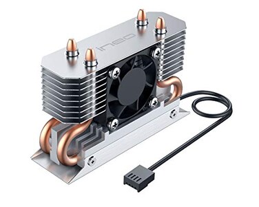 ineo M2 2280 PCIe 5 SSD Rocket Heatsink Builtin Cooling Fan M3